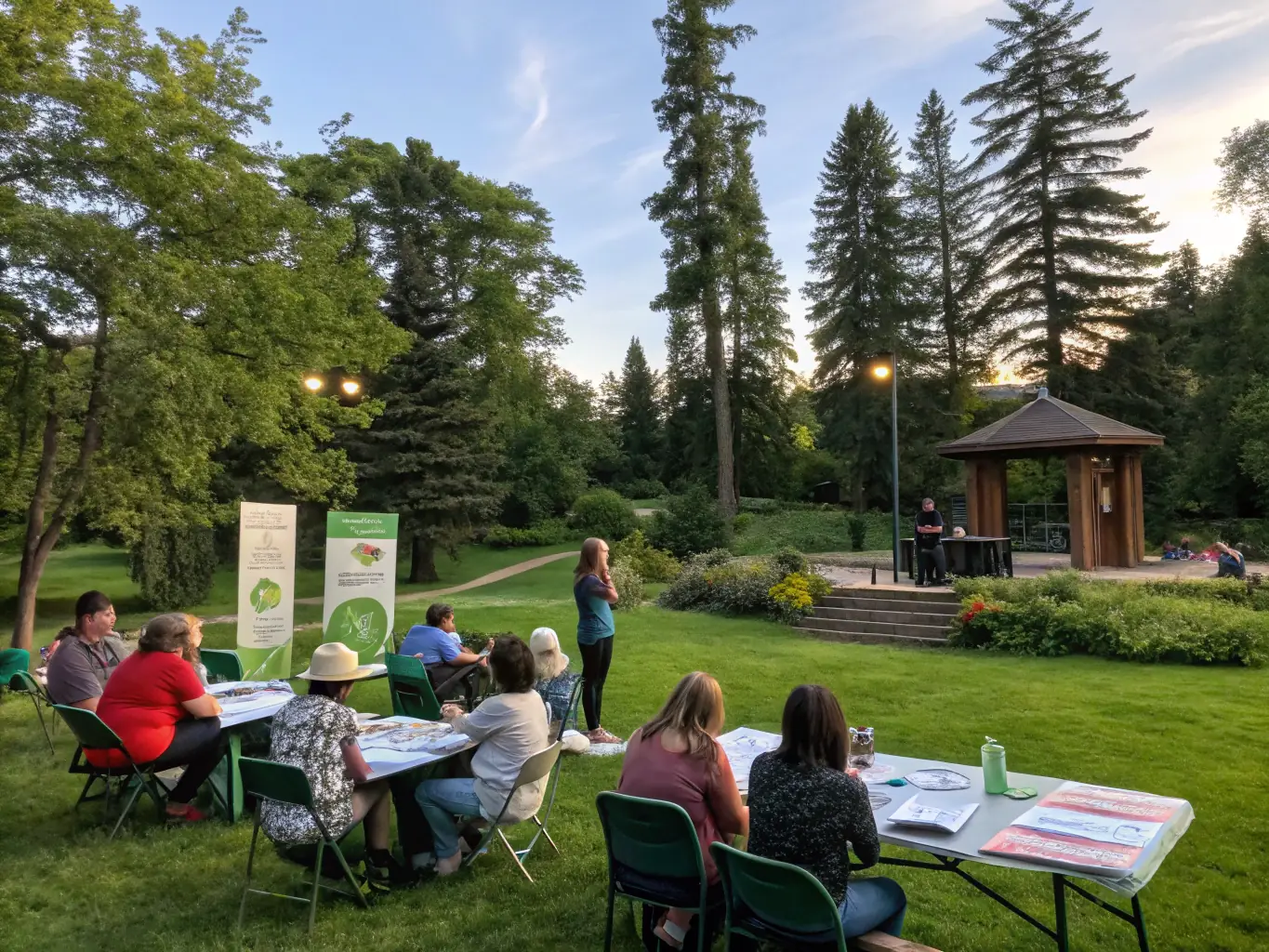 A community event focused on ecological awareness, with participants learning about local flora and fauna and the importance of conservation efforts.