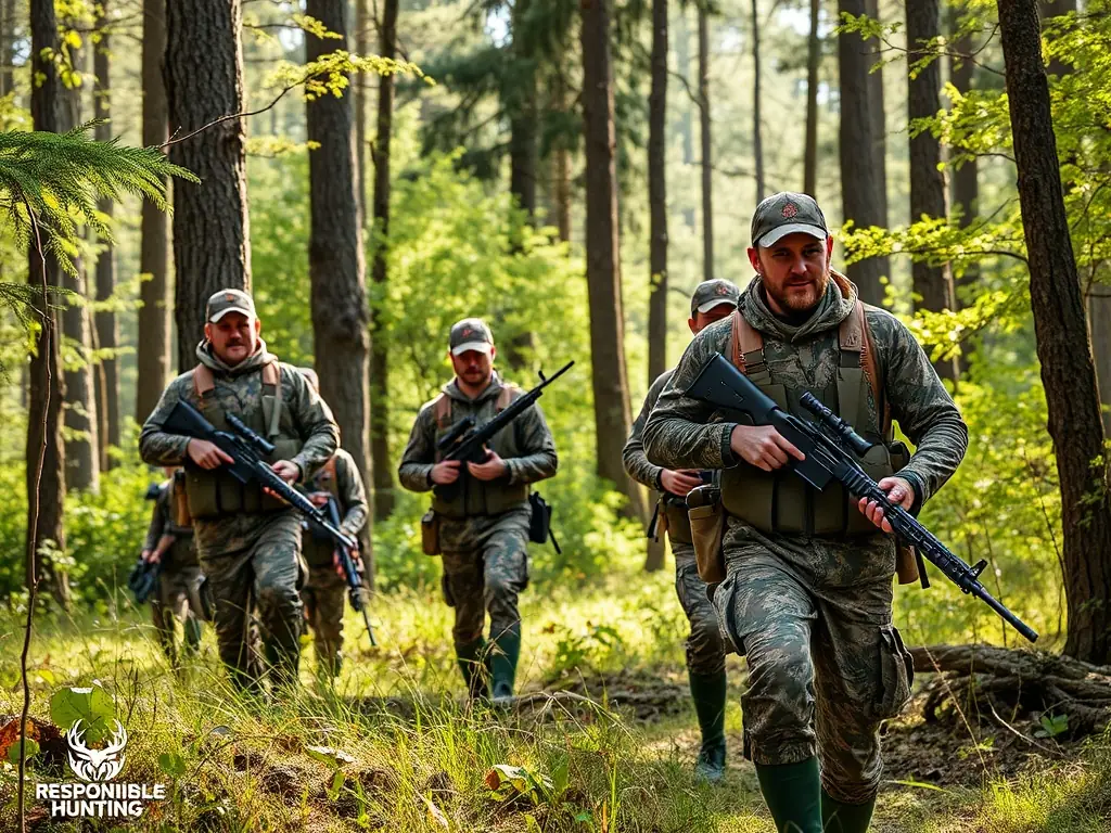 A hunter participating in a controlled hunt, demonstrating responsible hunting practices.